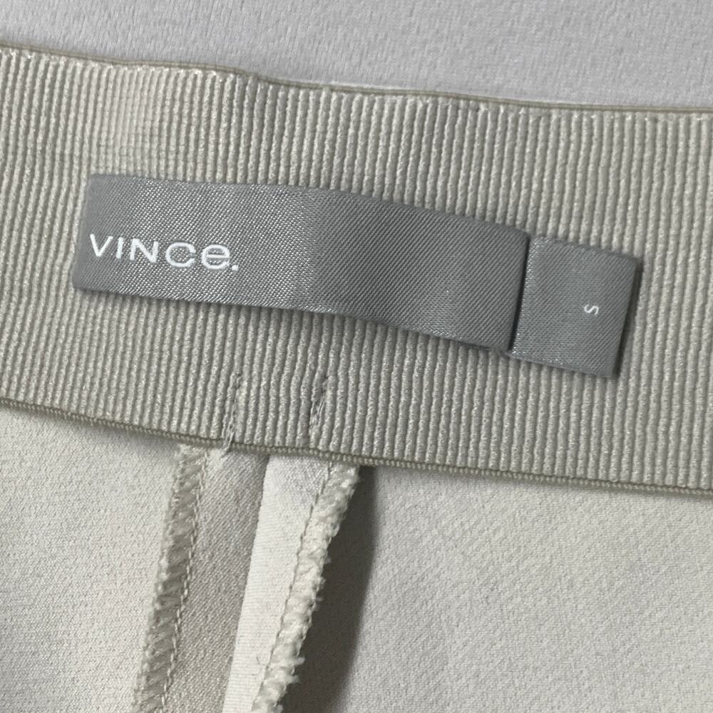 Vince Women Front Seam Ponte Leggings S Cream Gesso Crop Skinny 27* - Picture 6 of 15